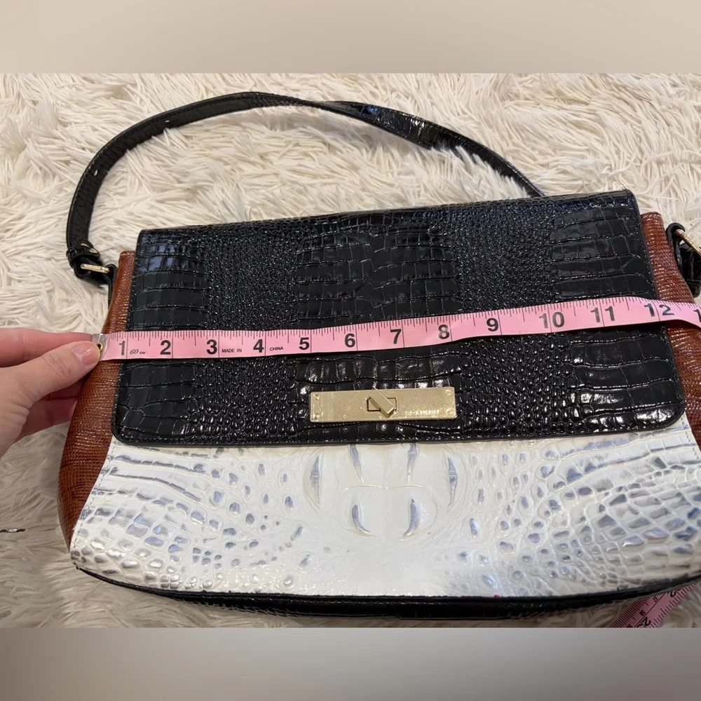 Brahmin Thea Halo Amado Crocodile & Snakeskin Embossed Leather - NWOT